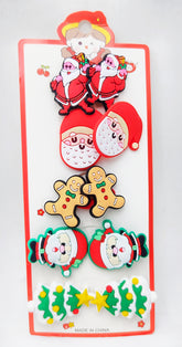 Pack of 12 Christmas Hair Accessories Set - Festive Hair Clips & Bobbles for Girls, Women, and Kids